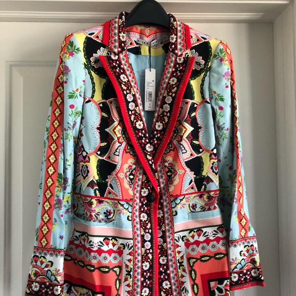 Alice and olivia nate floral blazer Clearance